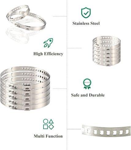 20Pcs Car Joint Banding Tool Kit Adjustable Stainless Steel CV Joint Boot Clamps for Most Cars Replacement (10 Small Clamps and 10 Big Clamps) in Kuwait