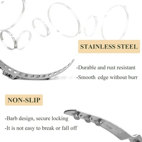 20Pcs Car Joint Banding Tool Kit Adjustable Stainless Steel CV Joint Boot Clamps for Most Cars Replacement (10 Small Clamps and 10 Big Clamps) in Kuwait