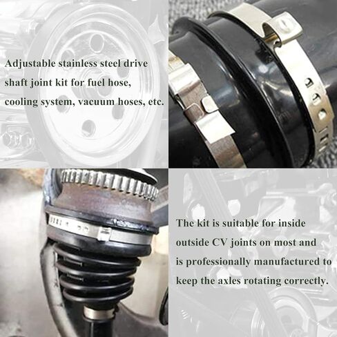 20Pcs Car Joint Banding Tool Kit Adjustable Stainless Steel CV Joint Boot Clamps for Most Cars Replacement (10 Small Clamps and 10 Big Clamps) in Kuwait