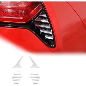 Aluminum Alloy Car Tail Lights Decoration Cover Sequins Compatible with Chevrolet Corvette C7 2014-2019 12Pcs/Set