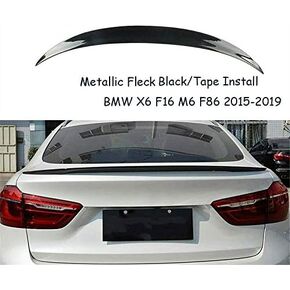 Gloss Black Rear Tail Trunk Lip Spoiler Wing Compatible with BMW X6 F16 X6M F86 2015 2016 2017 2018 2019 Accessories