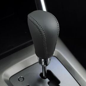 Genuine Leather Gear Shift Knob Cover for Subaru Forester 2006-2012 / Subaru Impreza 2008-2011 /Subaru Legacy 2005-2010 / Subaru Outback 2005-2009 Accessories (Black line)