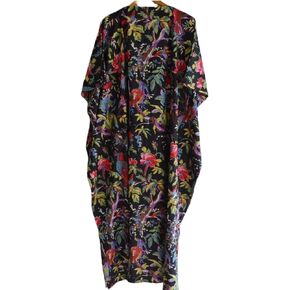 Flamingo Floral Print Kaftan,Long and Short Caftan,Dress for to be Moms,Beach Cover up,Sleepwear Kaftan Maxi, Bikini Cover Up