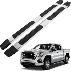 SCITOO Nerf Bar Running Board Side Step Fit for 2019-2024 for Chevy Silverado/GMC Sierra Crew Cab 5.7 inch Stainless Steel Step Bars