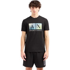 Armani Exchange Men's Regular Fit Cotton Gradiant Box Logo Tee