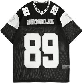SOLY HUX Men's Short Sleeve Letter Graphic Tees Crew Neck Drop Shoulder Jersey Tee Shirt Streetwear