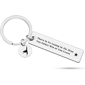 Heigebi Brazilian Jiu Jitsu Gift for Martial Artist Lovers Keychain Gifts for Men Women Martial Art Jewelry Jiu Jitsu Student Coach Teacher Christmas Birthday Gift