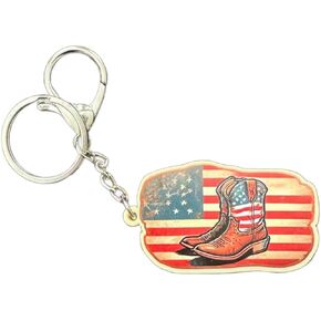 Cowboy Boots Keychain - Lobster Clasp | 2.5" Size