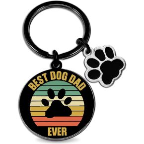 Dad Birthday Keychain For Dad Best Dog Dad Gifts Meaningful Funny Christmas Thanksgiving Birthday Gift For Men Cute Present From Daughter Son Dog Lovers Gifts For Women Men