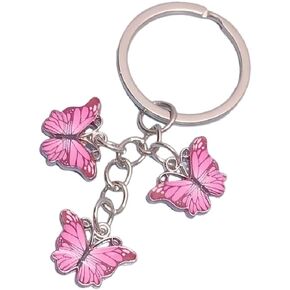 Bohemian Colorful Butterfly Keychain for Women Cute Animals Keyring Wallet Purse Bag Accessories