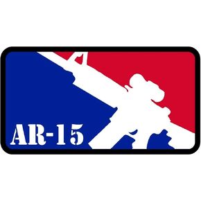 AR-15 Gun - 4 Pack of 2 Inch Hard Hat Helmet Decals - Full Color Vinyl Sticker Sized for Phones, Ipads, Helmets or Any Clean Smooth Flat Surface