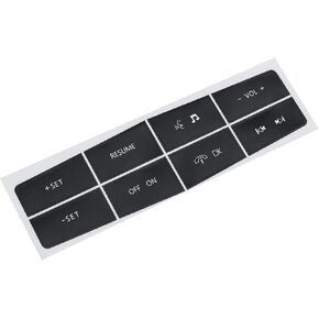 Ruiziliang Car Stickers Matte Black Car Steering Wheel Switch Control Button Repair Sticker Decals Stickers for Ford Mustang 2010-2012 (Color : Black)
