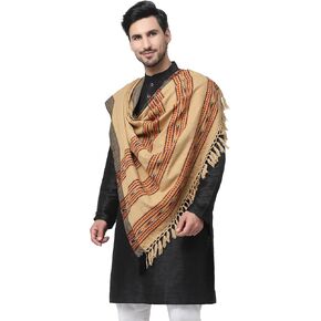 Weavers Villa Unisex Kullu Handloom Meditation Shawl, Wrap, Oversize Scarf, Stole