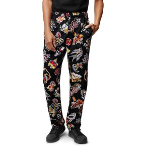 Inkaholic 4-Pocket Chef Pant (XS-3X) | Traditional Baggy Fit, 100% Cotton, Elastic Waist