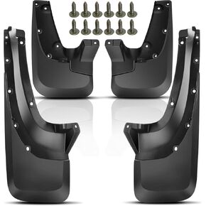 YHTAUTO Mud Flaps Splash Guards Replacement for Toyota 4Runner 2005-2009, Mudguards Mudflaps Accessories for Cars Wheel Protector with Hardware Kit, Front & Rear LH RH, 4Pcs Set Black