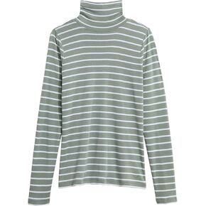 vineyard vines Women's Striped Simple Turtleneck