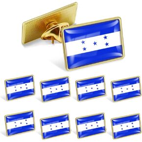12/25/50/100Pack Official Honduras Honduran Flag lapel Pins Bulk - Metal Souvenir Hat Men Women Patriotic Travel Badge Brooch
