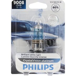 Philips 9008 CrystalVision Platinum Upgrade Headlight Bulb, Pack of 1