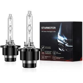 D2S Headlight Bulb Diamond White Bulbs HID Headlight Assembly Pair Bulbs Super Bright D2S HID Light for Car Xenon Headlight Bulbs 12V 35W High Low Beam Headlight Bulb Pack of 2