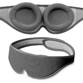 Premium Sleep Mask for Side Sleepers – Light Blocking 3D Eye Mask, Zero Pressure Sleeping Eye Cover for Women & Men, Soft Breathable Blindfold for Travel, Relaxation & Better Sleep (Dark Grey)