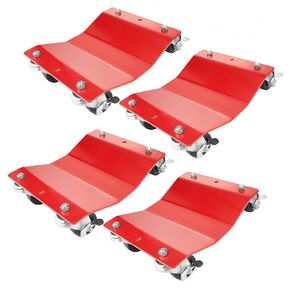 PENTAGON TOOLS Commercial Grade 4-Pack | Tire Dolly - Tire Skates | Red