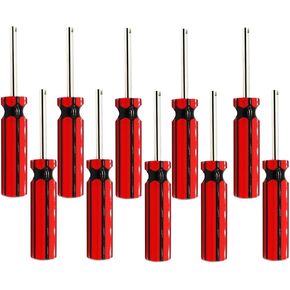 C-HORSE Valve Core Removal Tool, 10 Pack Screwdriver Valve Stem Core Remover for Automotive, Car, Motorcycle, Truck, and Bike Tire Repair, Universal Fit, Easy Grip Handle (10Pcs)