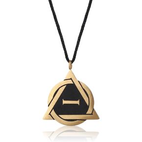 Therian Necklace 14K Gold Plated Necklace Therian Pride Symbol Necklace，Therian Otherkin Therianthropy Pendant