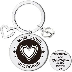 Funny New Mom Gifts Keychains - New Parents Gift for Couples, Best Gift for Expecting Mom, Pregnant Present for First Time Mothers, Mom to Be Gifts Heart Keychain for Valentine Announce Pregnancy