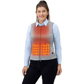 ORORO Women's Lightweight Heated Liner Vest with 4 Heat Zones, Heated Fleece Vest with Battery (Charger Not Included)