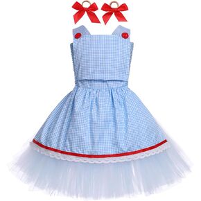 Kids Halloween Costume Girls Spaghetti Strap Layered Tulle Princess Tutu Dress Holiday Cosplay Dress Up Costume