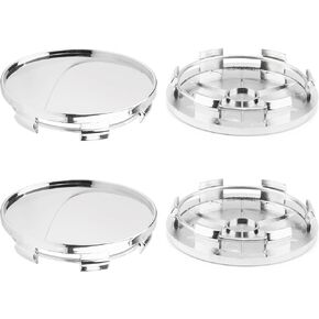 4Pcs 68MM/2.68Inch Center Caps for XXR Enkei Wheel Rim Replacement XXR 005 550 551 553 556 558 Hub Cap, (Chrome Silver Out 68mm/2.68in, Inner 62mm/2.44in)