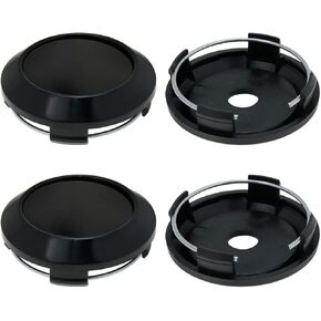 67mm Wheel Rim Hub Center Covers Center Caps Replacement 62.5mm Lug to Lug (Black) - 4Pcs