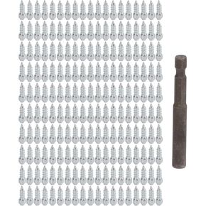 VBESTLIFE 12mm Steel Screw Tire Studs, 200Pcs 4 x 12mm Snow Spikes Anti Slip Anti Ice Spikes with Installation Tool for Car Snowmobile Tractor Motorcycle ATV Shoes