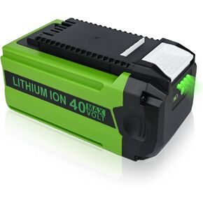 40V 6.0Ah Battery Replacement for Greenworks 40v Battery Compatible with GreenWorks 40V G-MAX Power Tools Battery 29472 29462 29252 20202 22262 25312 25322 20642 22272 27062 21242