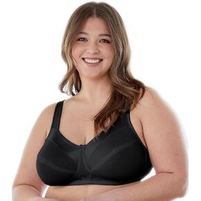 Bestform 5006715 Satin Trim Wireless Cotton Bra with Unlined Cups