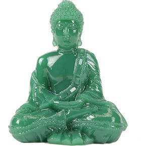 Meditative Seated Buddha Statue - Thai Sitting Buddha Figurine - Praying Buddha Sculpture for Home Outdoor Decoration Tabletop Statue