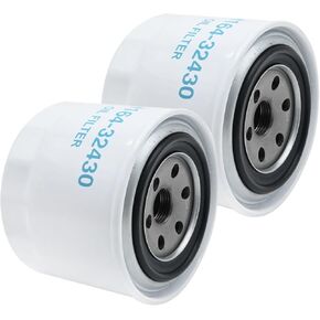 2Pcs HH164-32430 Engine Oil Filter, Replacement for Kubota L2800 L2850 L2900 L2950 L3000 L3010 L3130 L4240 M4900 M5700 M5140 MX4700 KX121-2 KX151 RTV1100, Replaces 17321-32430 122-0185