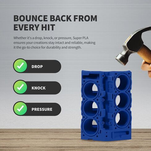 OVERTURE PLA Plus (PLA+) Filament 1.75mm PLA Professional Toughness Enhanced PLA Roll, Cardboard Spool, Premium PLA 1kg(2.2lbs), Dimensional Accuracy 99% Probability +/- 0.03mm (Black) in Kuwait