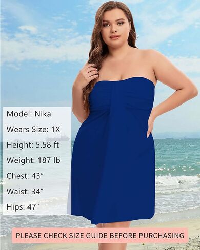 AS ROSE RICH Strapless Dress for Women - Beach Dresses for Women - Tube Top Dress in Saudi Arabia