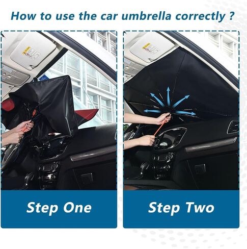 Red Black Car Sun Shade Windshield Car Umbrella Foldable Uv Ray Reflector Front Window Sun Shade Visor Shield Cover in Saudi Arabia