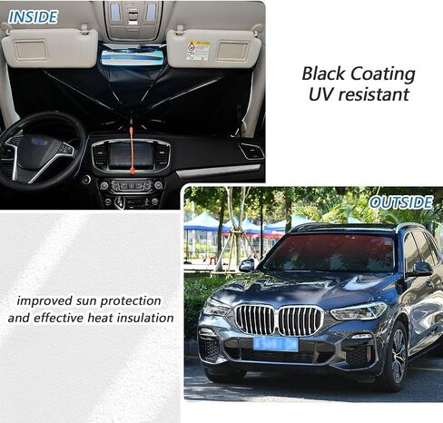 Red Black Car Sun Shade Windshield Car Umbrella Foldable Uv Ray Reflector Front Window Sun Shade Visor Shield Cover in Saudi Arabia