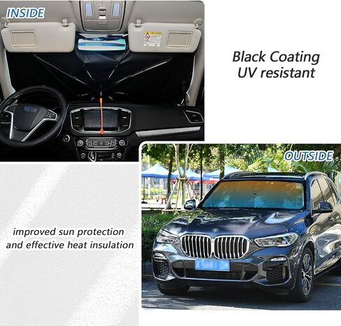 Red Black Car Sun Shade Windshield Car Umbrella Foldable Uv Ray Reflector Front Window Sun Shade Visor Shield Cover in Saudi Arabia