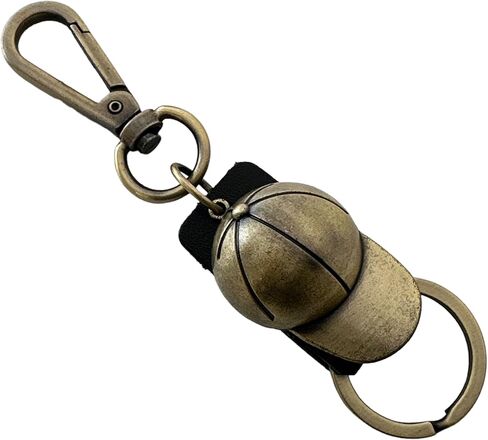 Genuine Leather Keychain, Brass-tone Clip, Split Ring & Pendant, Men & Women, Key Holder, Belt Loop Purse Backpack in Saudi Arabia