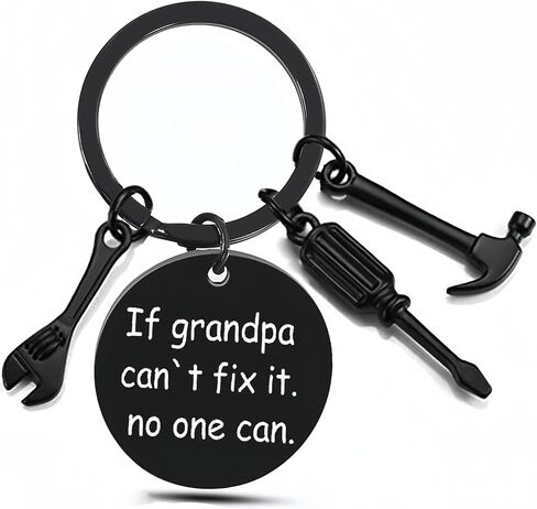 Dad Grandpa Keychain Dad Gifts From Son Daughter Father's Day Gift Christmas Birthday Gift Keyring for Dad in Saudi Arabia