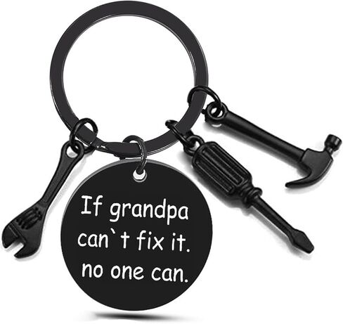 Dad Grandpa Keychain Dad Gifts From Son Daughter Father's Day Gift Christmas Birthday Gift Keyring for Dad in Saudi Arabia