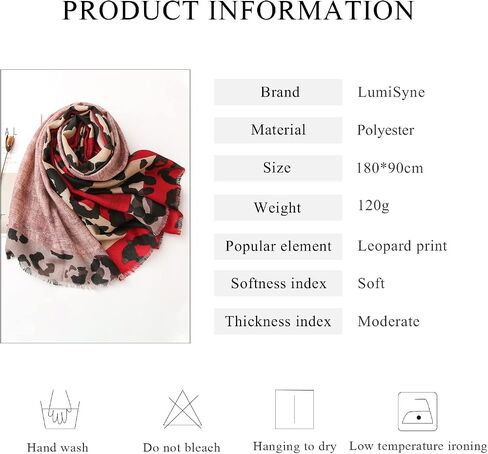 Leopard Print Scarf For Women Animal Print Cotton Linen Scarves With Tassels Long Scarf Lightweight Warm Shawl Stole in Saudi Arabia