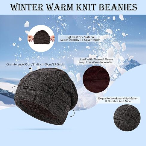 Hat Scarf Gloves Set Men Women 3 in1 Winter Warm Set Elastic Knitted Beanie Hat Neck Scarf and Touch Screen Gloves in Saudi Arabia