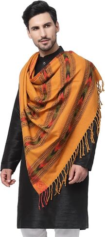 Weavers Villa Unisex Kullu Handloom Meditation Shawl, Wrap, Oversize Scarf, Stole in Saudi Arabia