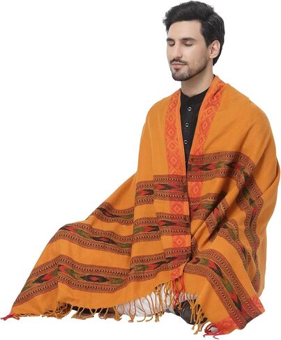 Weavers Villa Unisex Kullu Handloom Meditation Shawl, Wrap, Oversize Scarf, Stole in Saudi Arabia