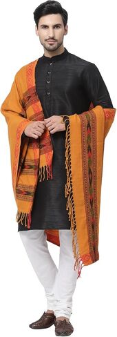 Weavers Villa Unisex Kullu Handloom Meditation Shawl, Wrap, Oversize Scarf, Stole in Saudi Arabia